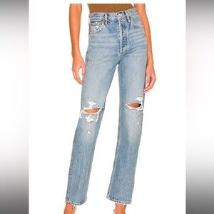 Agolde 90’s pinch waist ripped jeans - color rule - size 25